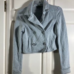 Express Women's Light Gray Pea Coat